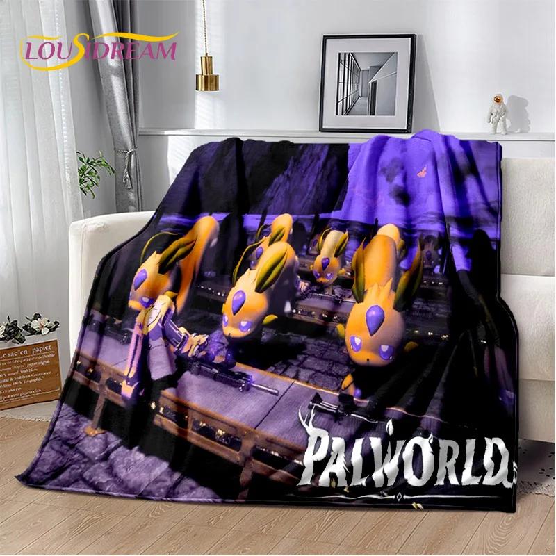 3D Мультяшное Игровое Одеяло Palworld, Мягкое Пледовое Одеяло для Дома, Спальни, Кровати, Дивана, Пикника, Путешествий, Офиса, Покрывало для Отдыха, Детское