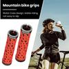1 пара велосипедных ручек с заглушками Эргономичный дизайн Нескользящая амортизирующая односторонняя блокировка крышки руля Велосипедные аксессуары