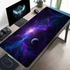 Purple Galaxy Planet Extended Gaming Mouse Pad NonSlip Desk Surface Cosmic Nebula Celestial Art Print For Gaming Setup