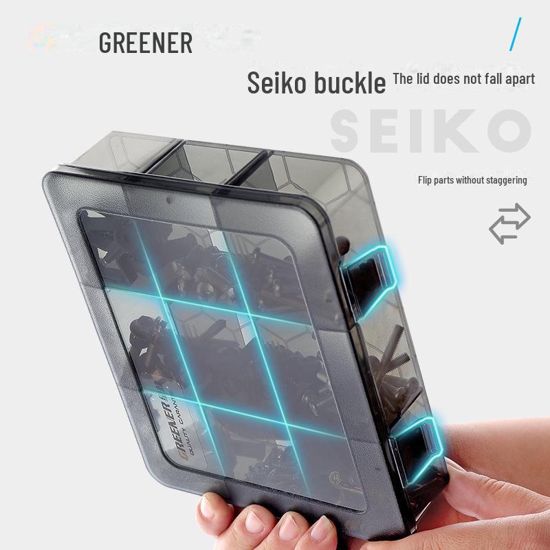 Прозрачный пластиковый многосеточный ящик Green Forest для хранения электронных компонентов и мелких винтов