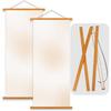 Ywlake Set of 2 Tenugui Tapestry Bar Magnet Width 40cm Poster Hanger B3 Wooden Poster Frame Horizontal 400mm Tenugui Frame Tenugui Bar Poster Hanging