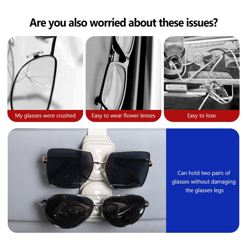 For KIA Car Sun Visor Eyeglass Holder Card Clip Storage Accessories K5 K2 Optima Soul Spectra Niro Cadenza Sephia Carens wspy00