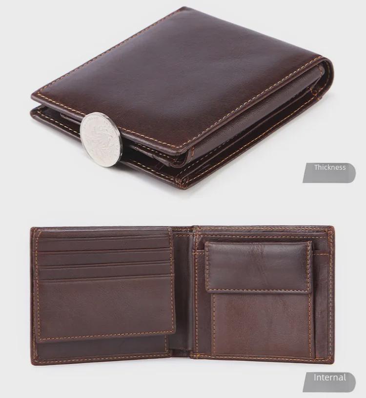 Men’s Retro Genuine Leather Wallet & Money Clip