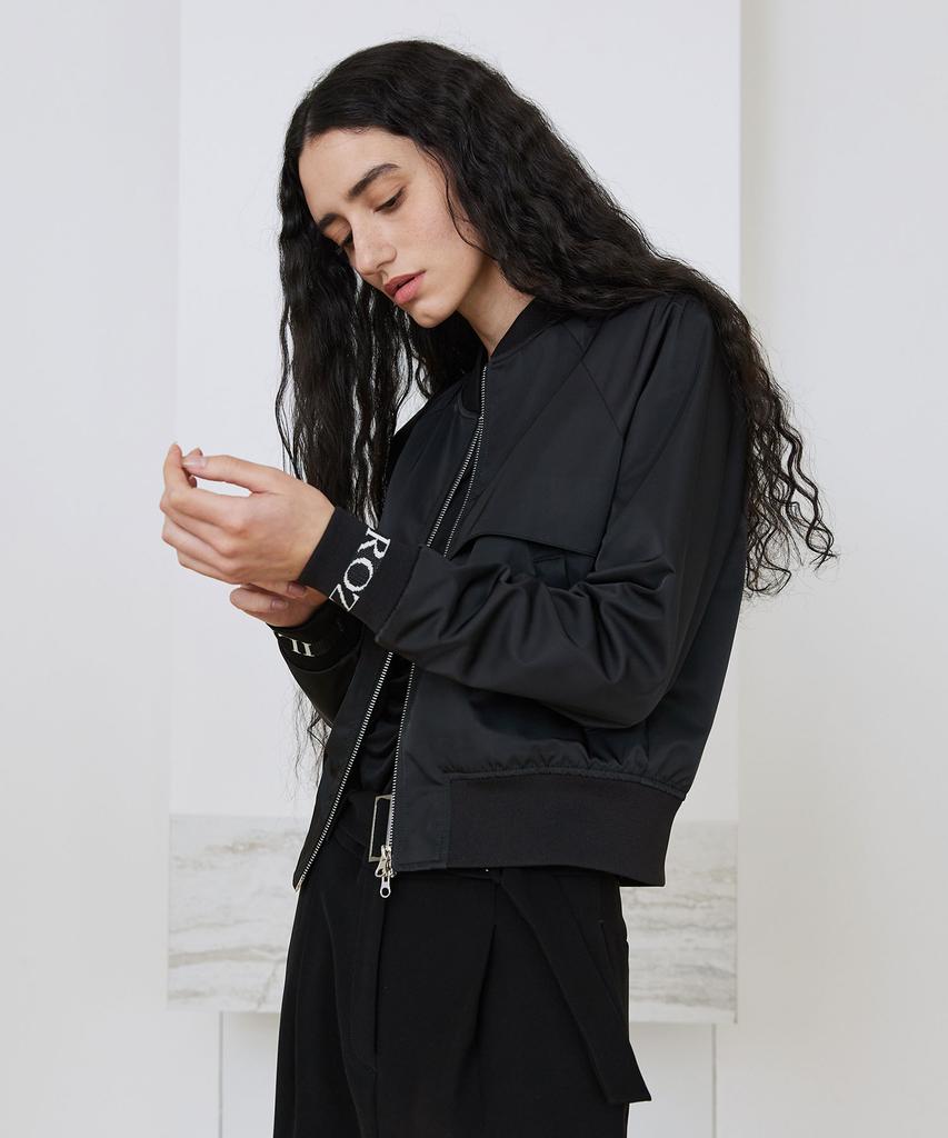 Ilroze Jacquard Bomber Jacket (Black)