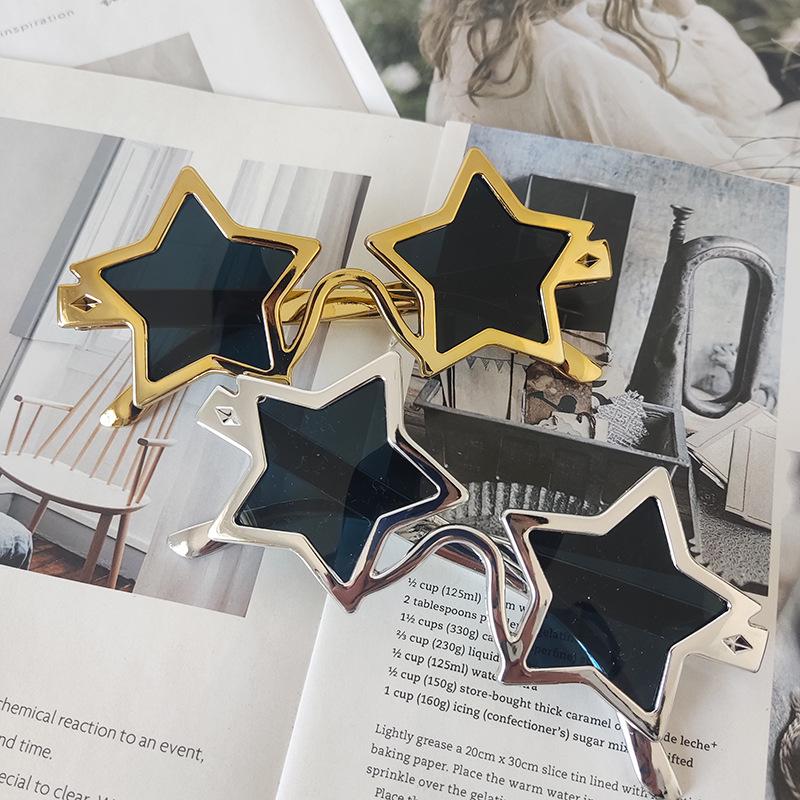 Модные Солнцезащитные Очки в Форме Звезды для Вечеринок: Европейский и американский фестивальный аксессуар для макияжа