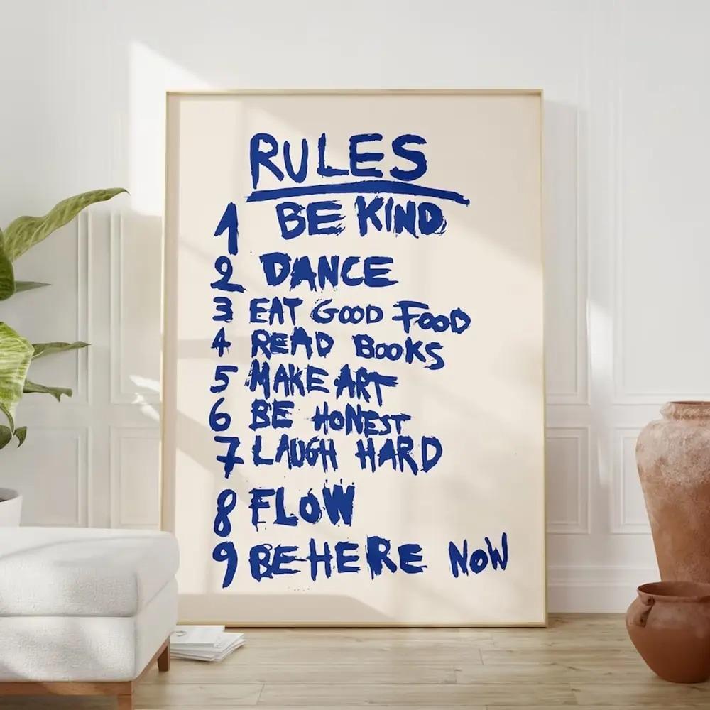 Maximalist More Amor Por Be Kind Rulers Love Quote You Looks So Good Wall Art Canvas Painting Poster For Living Room Home Decor