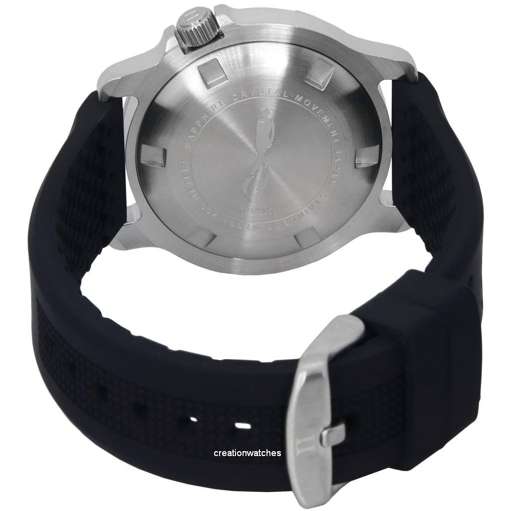 Ratio FreeDiver Профессиональный Сапфир Черный Циферблат Кварцевые RTF021 200M Мужские часы