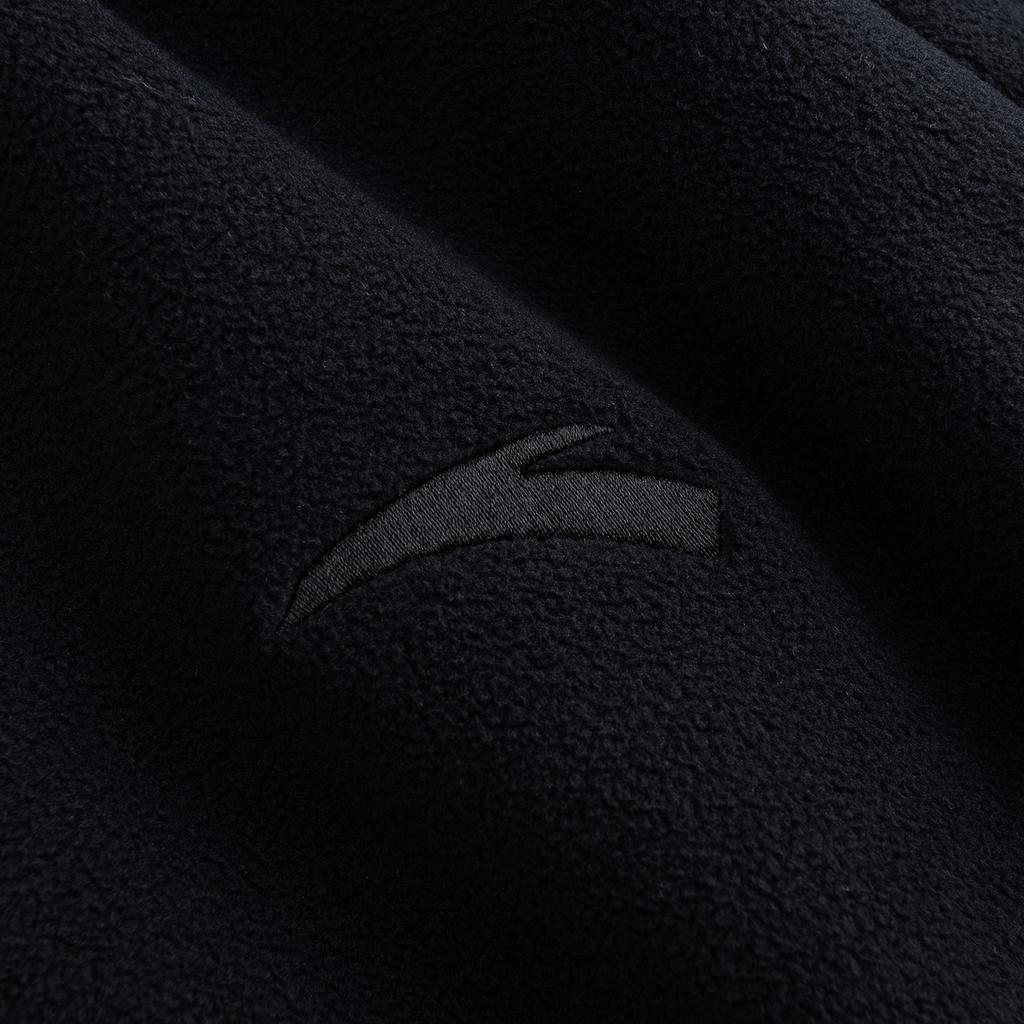 Anta Fire Shell Fleece Stand Collar Jacket Fashion Casual Warm Fleece Lock Temperature Liner Unisex Jacket Basic-Black 972616702-3