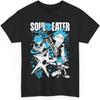 Аниме Футболка Soul Eater, Мака Албарн, Смерть Кид, Блэк Стар, Унисекс футболка с коротким рукавом