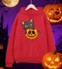 Halloween Cute Cat And Pumpkin Printing Hoodies Male Loose Pocket Pullovers Fleece Fashion Hoody Autumn Comfortable Sportswear