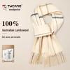 TUCANO Women's Plaid Pure Wool Winter Scarf