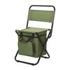 Portable Folding Chair with Cooler Bag Heavy Duty Waterproof Lightweight Outdoor Camping Backpacking Beach Picnic Fishing Collapsible Stool Seat