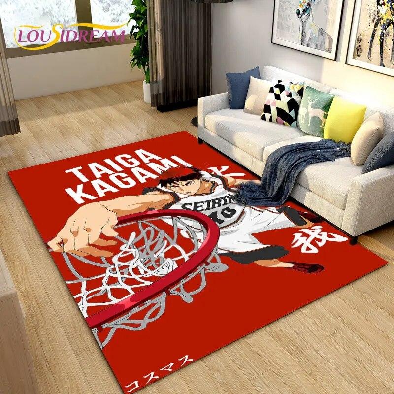 Баскетбольный коврик Куроко с героями мультфильмов, ковер для гостиной, спальни, дивана, коврик для украшения, детский нескользящий напольный коврик