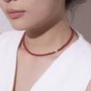Kiee Oshimu (Silver 925) 301 Red Bold Beads Necklace
