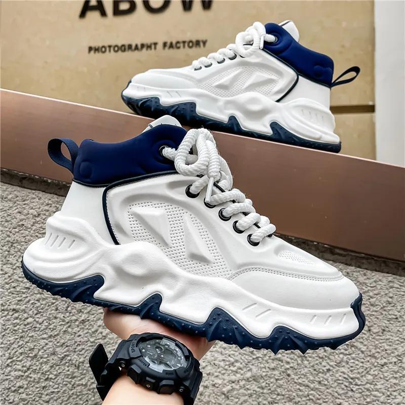 Платформа Мужские Кроссовки Мода Мужская Повседневная Обувь для Скейтборда Удобная Износостойкая Нескользящая Мужская Обувь для Бега