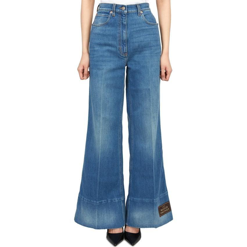 Gucci Джинсы Женские Синие Умеренно Расклешенные 624217-XDCD9-4759
