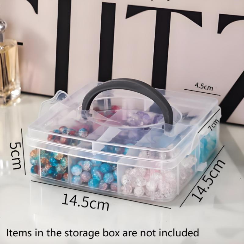 3 Tier 18-Grid Transparent Adjustable Stackable Compartment Slot Plastic Storage Box For Organizing Toys Jewelry Accessories
