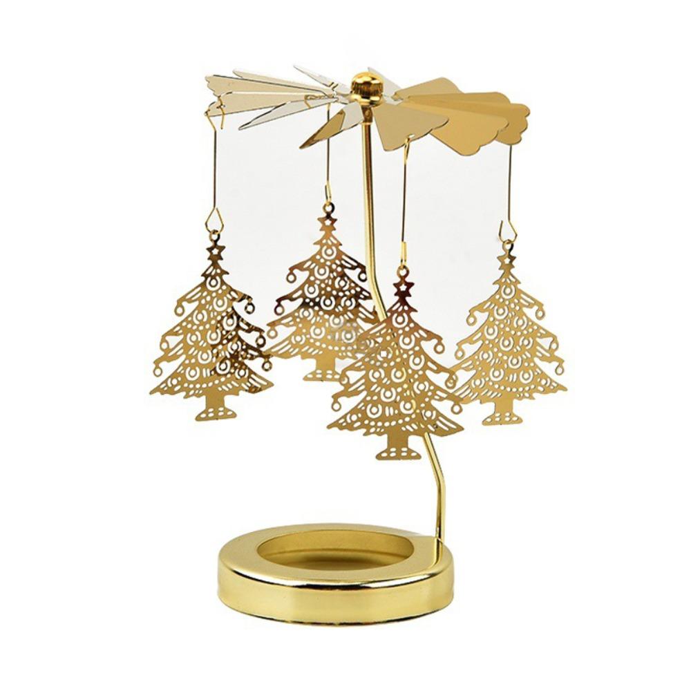 Heat-Powered Rotation Rotating Candle Holder Rotating Mechanism Transfer Windmill  Home Decoration