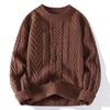 Autumn and Winter Half High Neck Sweater Men's Trend Thickened Warm Casual Versatile Loose Knit