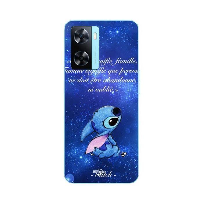 Coque - Maniacase - Oppo A57s 4G - Souple - Noir - Stitch Disney mignon