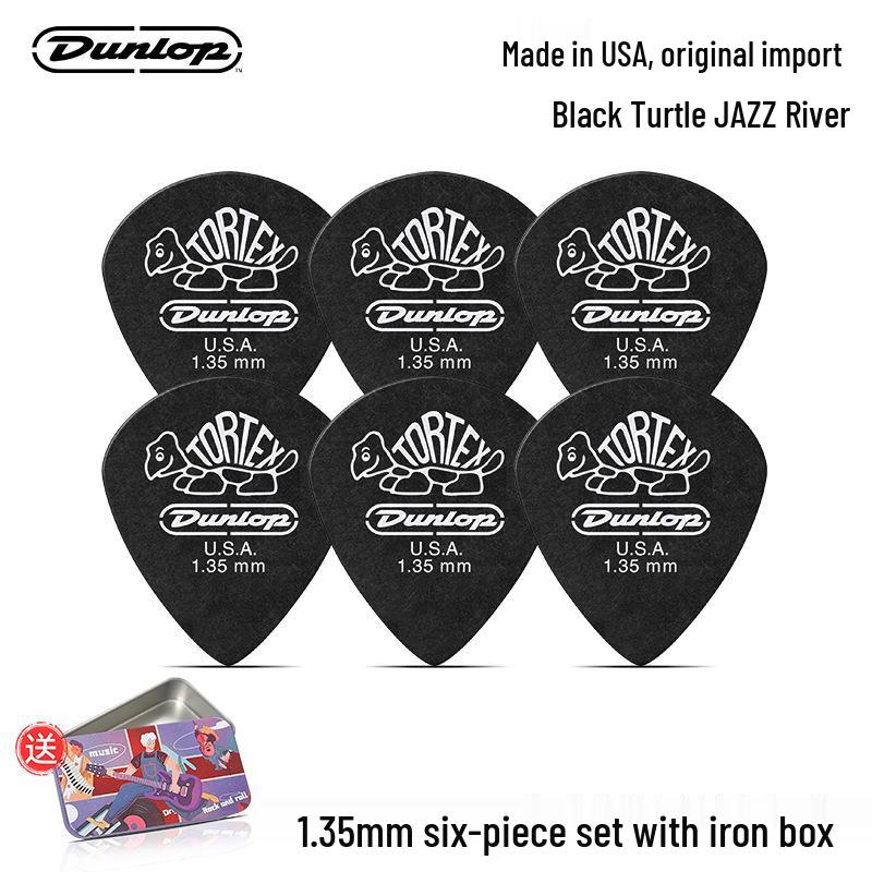 Six-Pack Dunlop Jazz3 Small Frosted Turtle Wood Guitar Picks