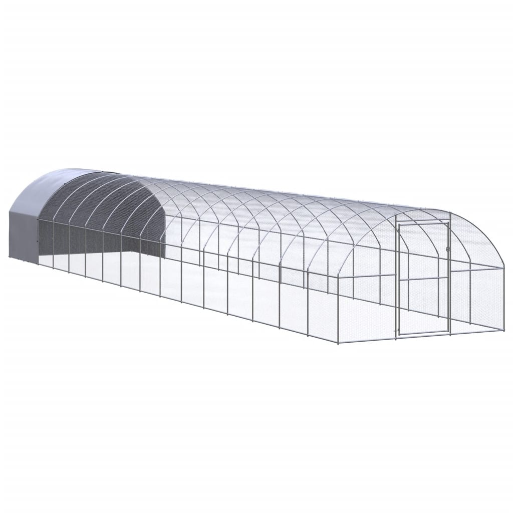 Vidaxl Klatka Zewnętrzna Dla Kurcząt, 3X16X2 M, Stal Galwanizowana