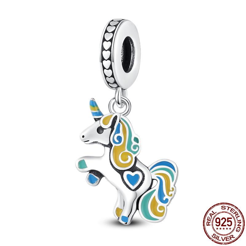Plata Charms of Ley S925 New Fit Original Bracelet Necklace Flower Bicycle Silver Pendant Charms Bead Women Fine Jewelry