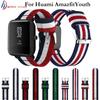 For Xiaomi Huami AMAZFIT Bip BIT PACE Lite Youth Smart Watch Wrist Bracelet Vertical Nylon Loop Strap 20mm Replace Watch Bands