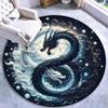 Роскошный Коврик-мат с дизайном Дерево для кошек Сакура Золотая рыбка Дракон Лев Круглый ковер для гостиной, ковры для спальни, стирающийся в машине
