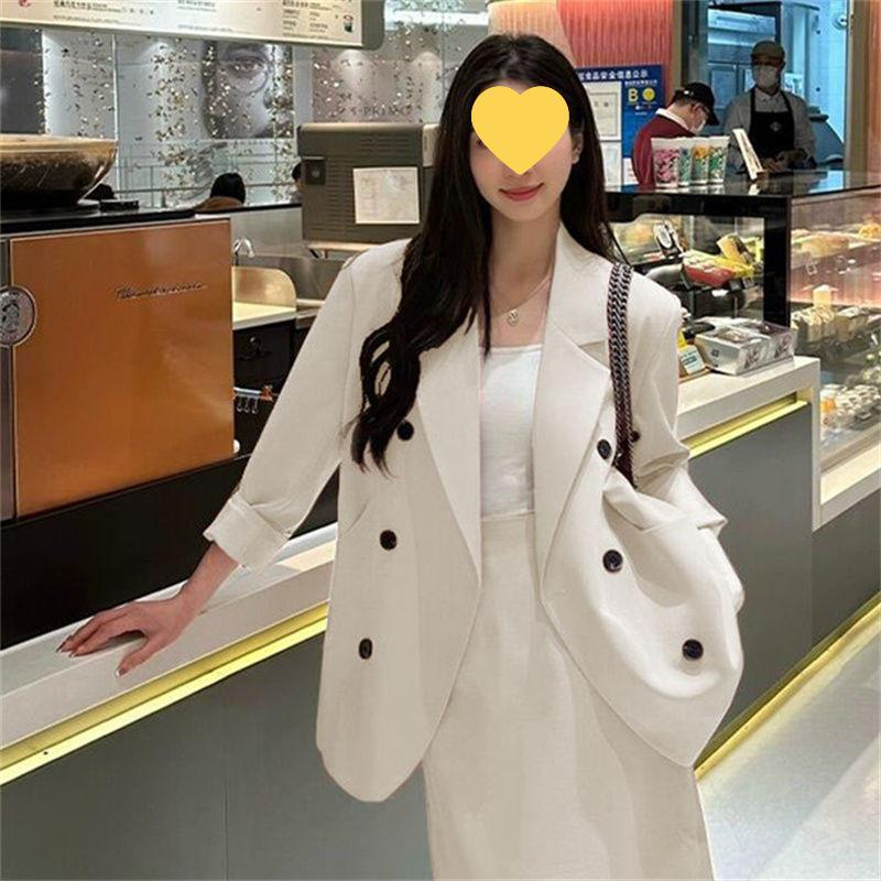 Осень 2025 Свежий Элегантный Костюм-двойка: Костюм: приталенный жакет и юбка миди