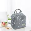 Insulated Lunch Bag Large Capacity Waterproof Foil Lining Rain Print Multi Pockets Leakproof Zipper Closure Portable Reusable Work School Handbag