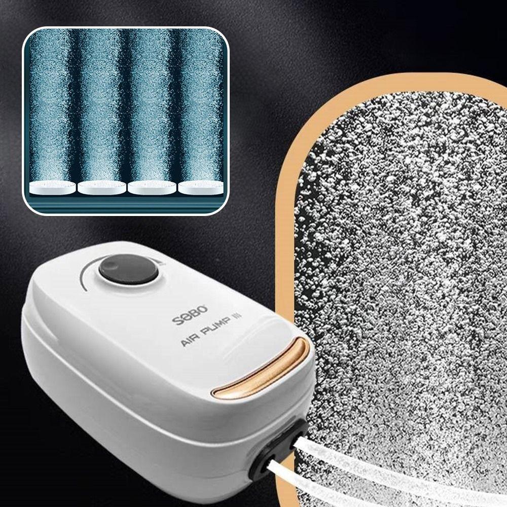Ultra Silent Aquarium Air Pump Silent Operation Adjustable Automatic Mute Aerator Pump Low Noise 4W/6W/10W Small Oxygenator