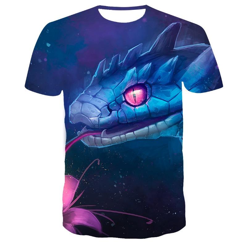 Мужская футболка Divine Beast 3D цифровая печать свободный круглый вырез короткий рукав модный топ футболки мужские