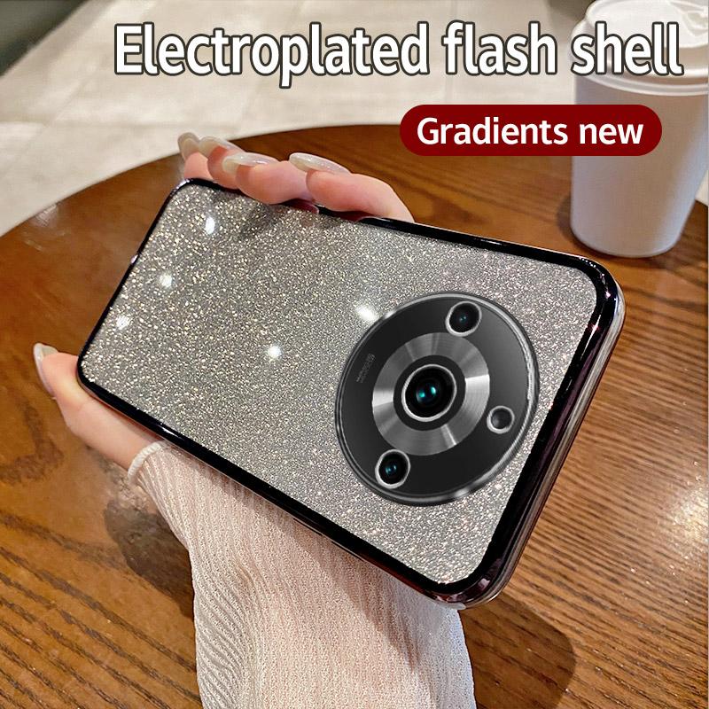 Для OPPO Realme 11 Pro Чехол Realme 11 Pro+ Чехол для телефона Блестящий блестящий силиконовый объектив камеры Мягкая задняя крышка