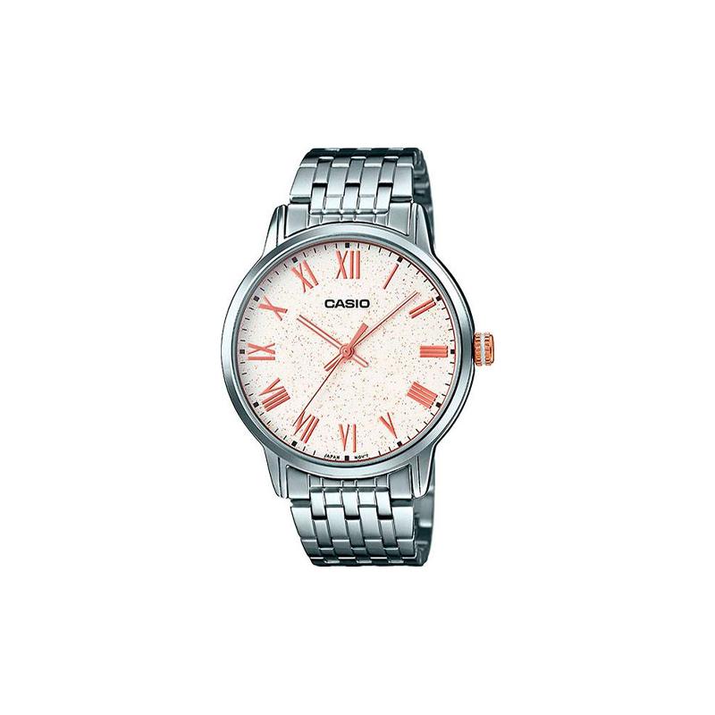 Casio СТАНДАРТНАЯ серия 50M водонепроницаемые и универсальные Мужские часы Кварцевые Стальной браслет Белый циферблат MTP-TW100D-7A