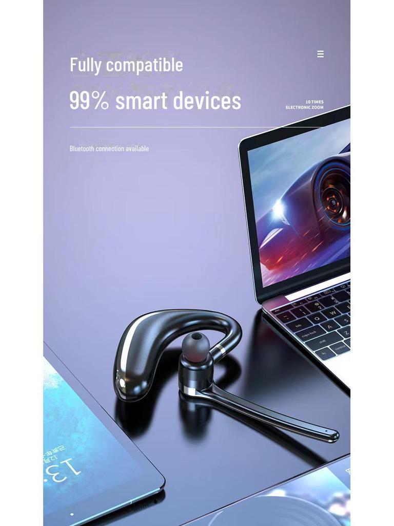 Частная модель Bluetooth-гарнитуры K20-1: Беспроводные, сверхдлительное время ожидания, одно ухо, двойной микрофон, шумоподавление ENC, цифровой дисплей