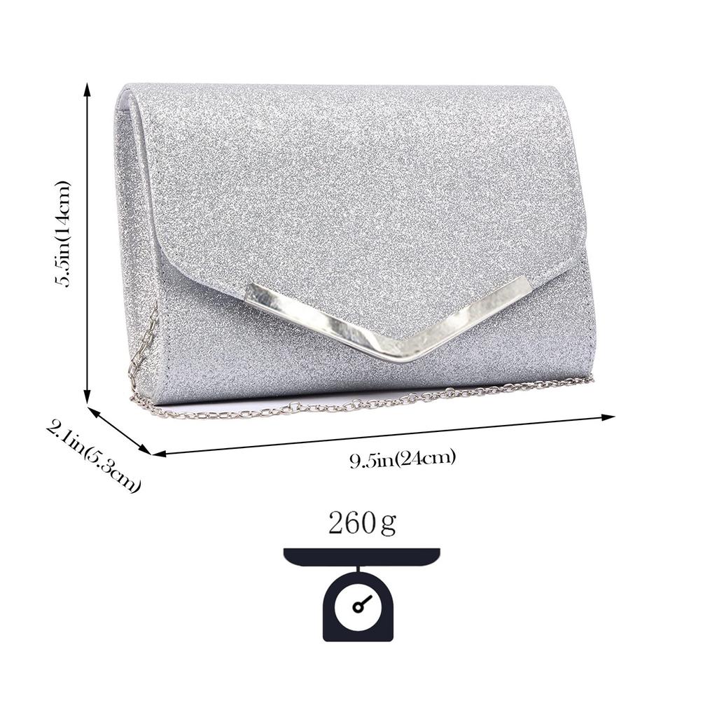 Блестящий конверт-клатч для женщин, элегантный вечерний клатч с пайетками и цепочкой для свадьбы, выпускного вечера, вечеринки, подарка на выпускной для мамы