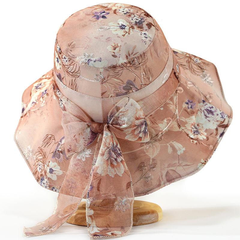 Женщины среднего и пожилого возраста;Шляпы весной и летом, мама;s Солнцезащитный козырек, тонкая дышащая шляпа для бассейна и летняя шляпа от солнца.
