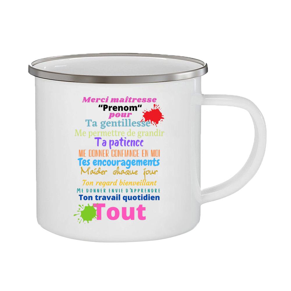 Спасибо Госпожа Учительница Подарки Кружка для кофе Подарок учителю на конец года Чашки Учитель Эмалированная кружка Подарок на конец учебного года Чашки