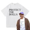 2026 New Protect The Dolls T Shirt MenWomen Harajuku Aesthetic Letter Print Tshirt Men and Women Short Sleeved Tops Tshirts
