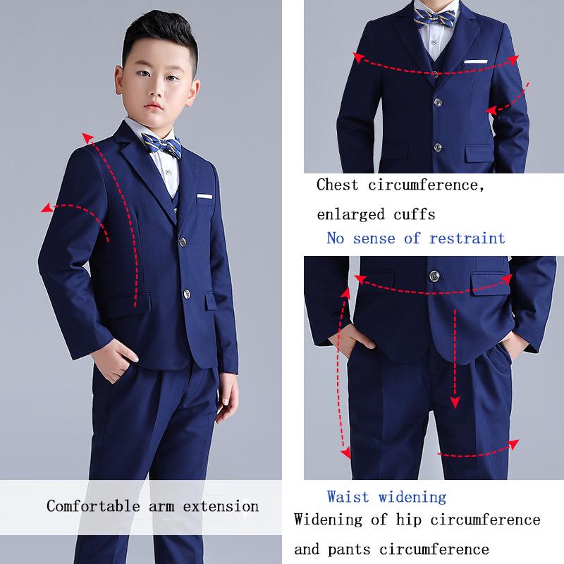 Детский костюм весенне-осеннего сезона, комплект костюма в британском стиле, комплект для мальчиков больших размеров, пианино, торжественная одежда для выступлений