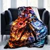 Power Light Print Flannel Blanket, Soft Warm Lightweight Throw Blanket for living Room,Sofa Bed Camping office