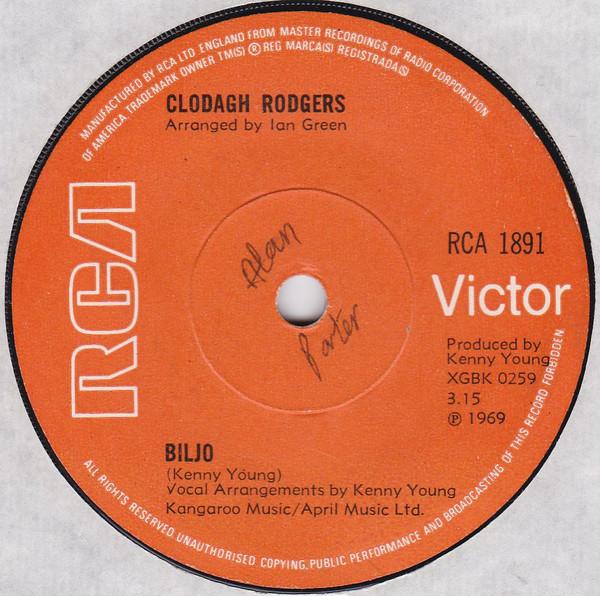 7inch Record CLODAGH RODGERS - Biljo RCA1891 RCA VICTOR 1969 UK Pop Used