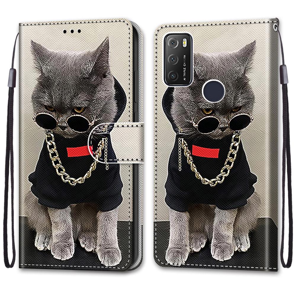 Кожаный чехол-книжка с рисунком для Xiaomi Poco C40 M5S Redmi 9 9A 9C 9T, кошелек с рисунком льва, кошки, бабочки, держатель для карт, подставка, обложка-книга