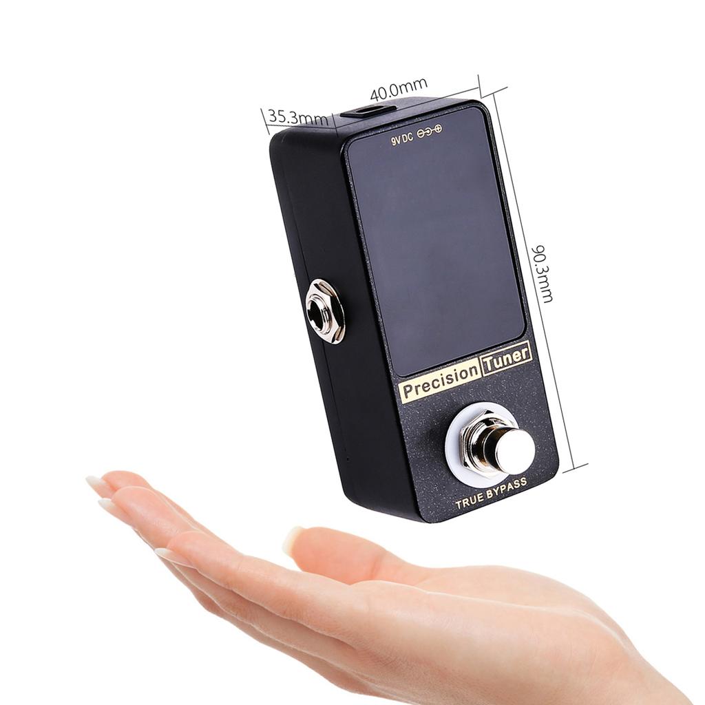 Precision Chromatic Tuner Pedal Large LED Display Full Metal Shell with True Bypass for Guitar Bass