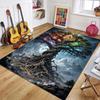 Mythical World Tree Pattern Area Rug Non-Slip Soft Durable Washable Floor Mat Decor Carpet for Living Room Bedroom Home Decor