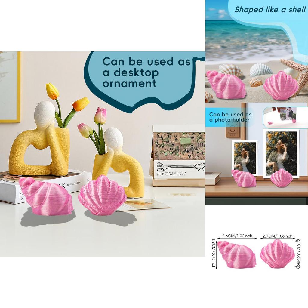 Держатель для фоторамки-ракушки с креативным дизайном для домашнего декора и подарка