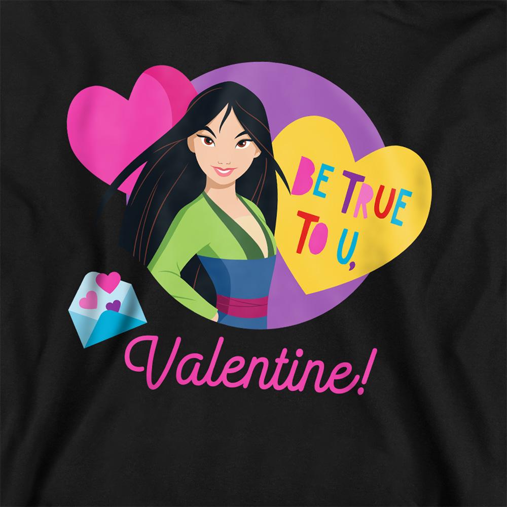 Mulan Childrens/Kids Be True To You Heather Valentine`s Day Hoodie