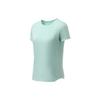 Li Ning Training Series Solid Color Ice Feel Comfortable Round Neck Pullover Short Sleeve T-Shirt Women Tops Light-Blue ATSR334-3