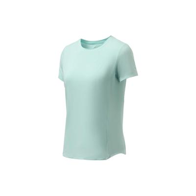 Li Ning Training Series однотонный, теплый, удобный, круглый вырез, футболка с коротким рукавом, женские топы, светло-голубой ATSR334-3